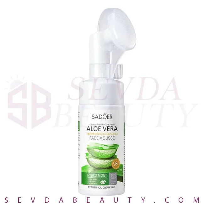 sador aloe vera face mousse فوم شستشوی صورت آلوئه ورا سادور براش دار 120 میل